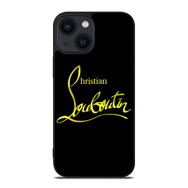 CHRISTIAN LOUBOUTIN GOLD LOGO iPhone 14 Plus Case Cover