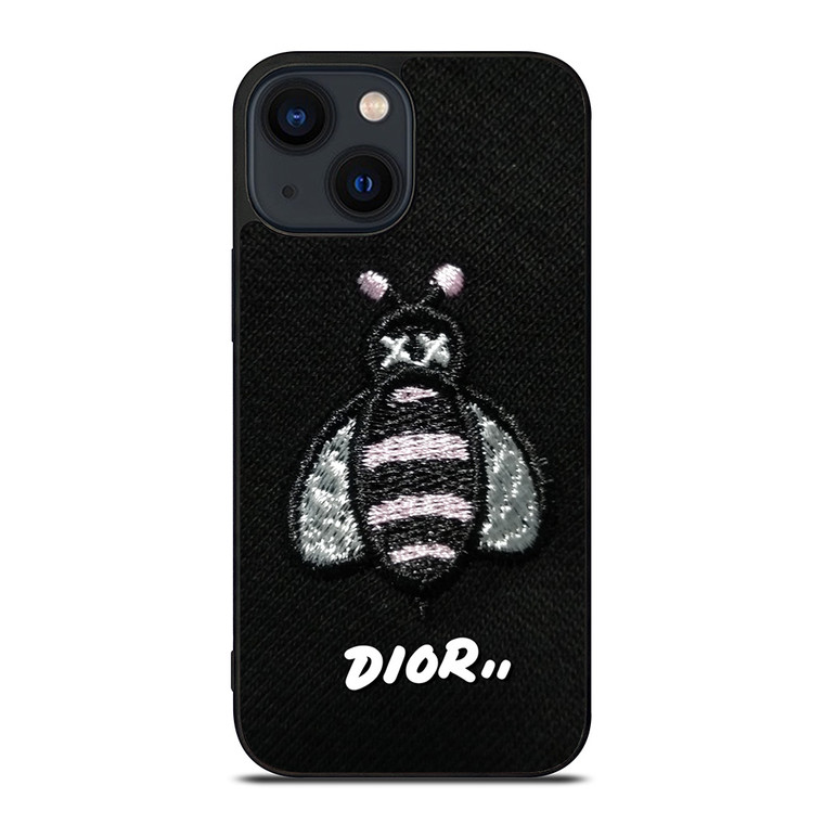 DIOR X KAWS BEE BLACK iPhone 14 Plus Case Cover