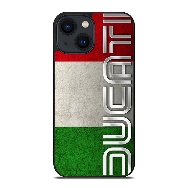 DUCATI MOTOR ITALY FLAG iPhone 14 Plus Case Cover DUCATI MOTOR ITALY FLAG iPhone 14 Plus Case Cover