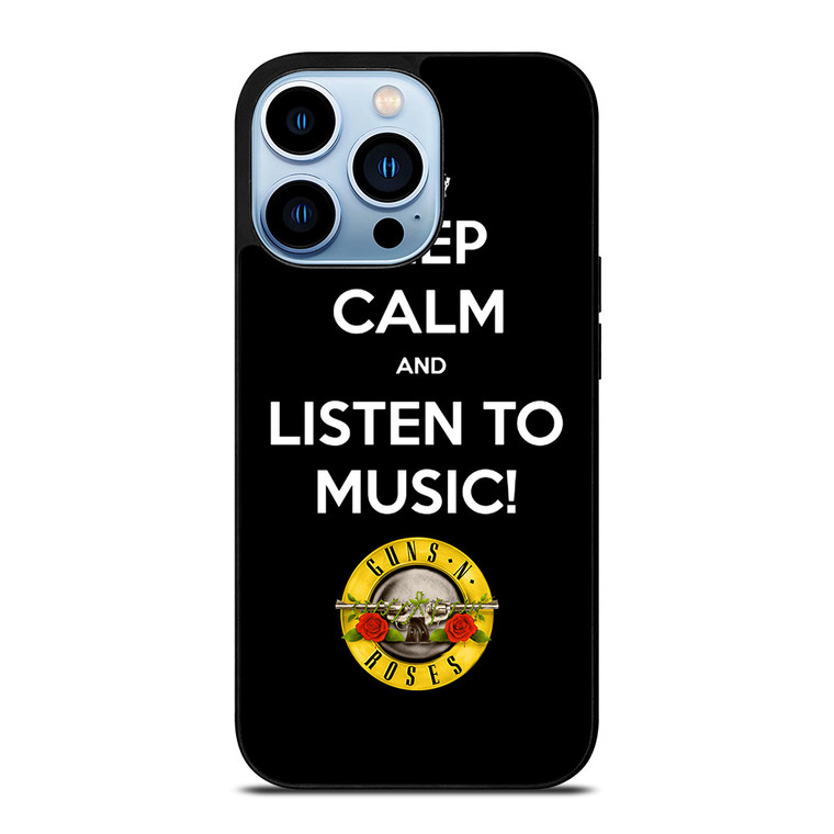 KEEP CALM AND LISTEN GUNS N ROSES iPhone 13 Pro Max Case Cover