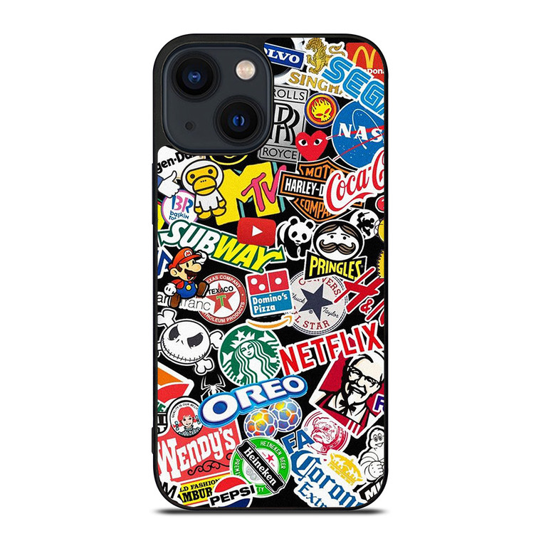 FAMOUS BRAND LOGO MIX iPhone 14 Plus Case Cover