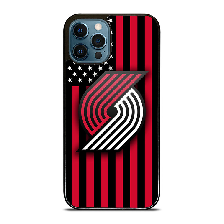PORTLAND TRAIL BLAZERS NBA USA FLAG iPhone 12 Pro Max Case Cover
