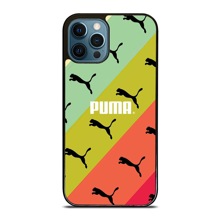 PUMA LOGO STRIPE PATTERN iPhone 12 Pro Max Case Cover
