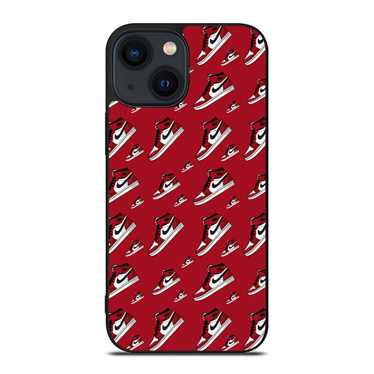 NIKE AIR JORDAN SHOES PATTERN iPhone 14 Plus Case Cover NIKE AIR JORDAN SHOES PATTERN iPhone 14 Plus Case Cover