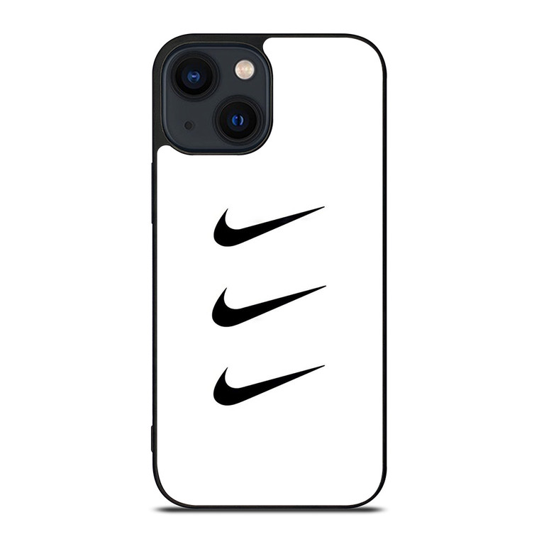 NIKE TRIPPLE SWOOSH WHITE iPhone 14 Plus Case Cover