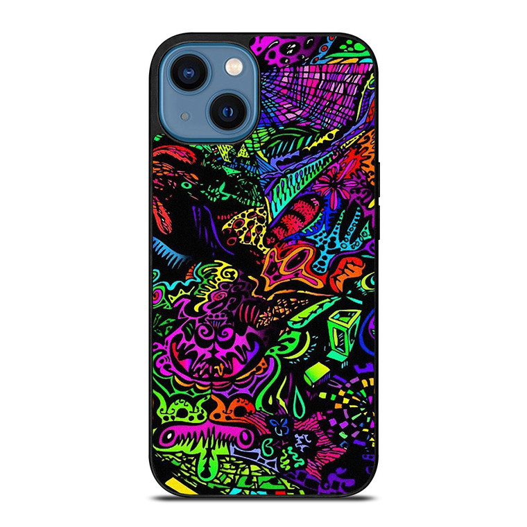 ALICE IN WONDERLAND TRIPPY PSYCHEDELIC iPhone 14 Case Cover