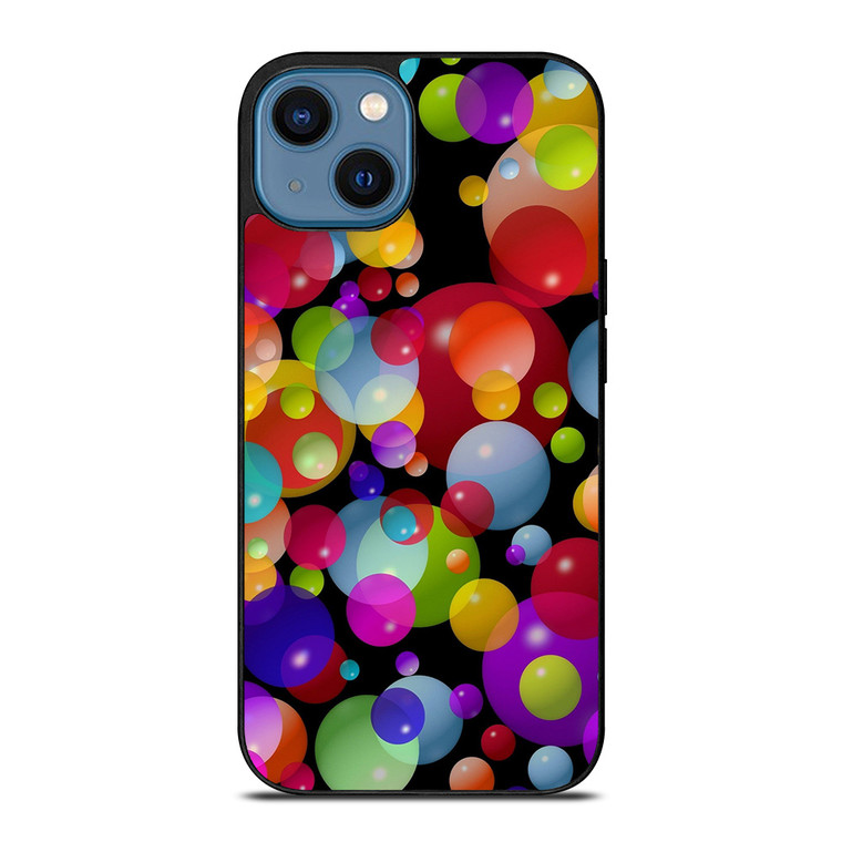 COLURFUL BUBBLES PATTERN iPhone 14 Case Cover