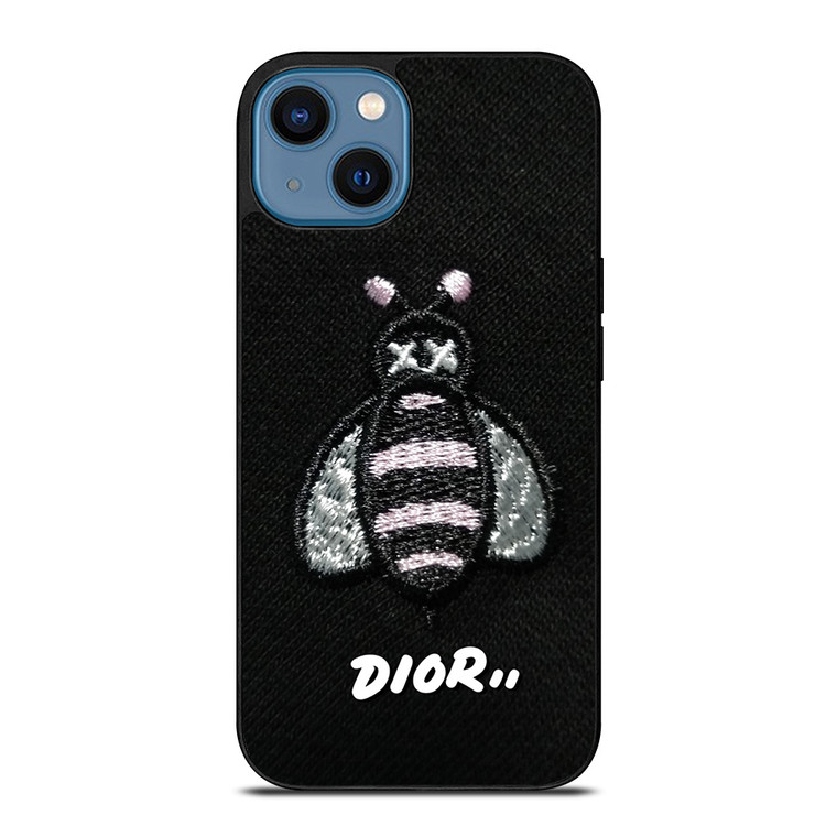 DIOR X KAWS BEE BLACK iPhone 14 Case Cover