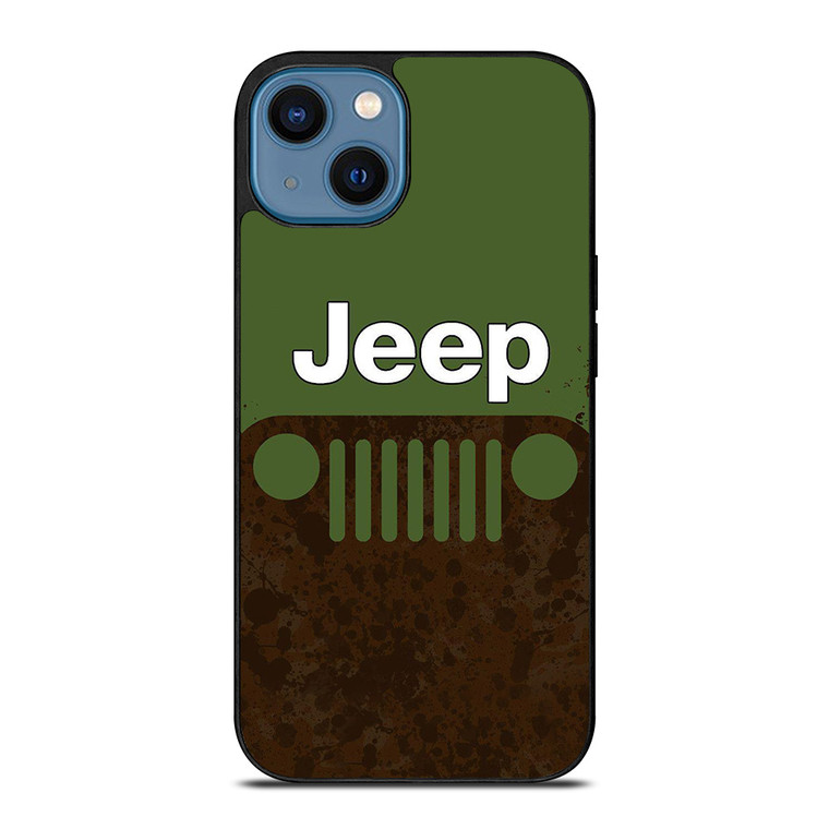 JEEP GREEN RUSTY LOGO iPhone 14 Case Cover