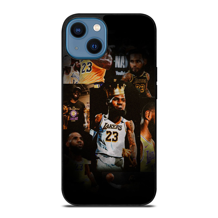 LEBRON JAMES LAKERS COLLAGE iPhone 14 Case Cover LEBRON JAMES LAKERS COLLAGE iPhone 14 Case Cover