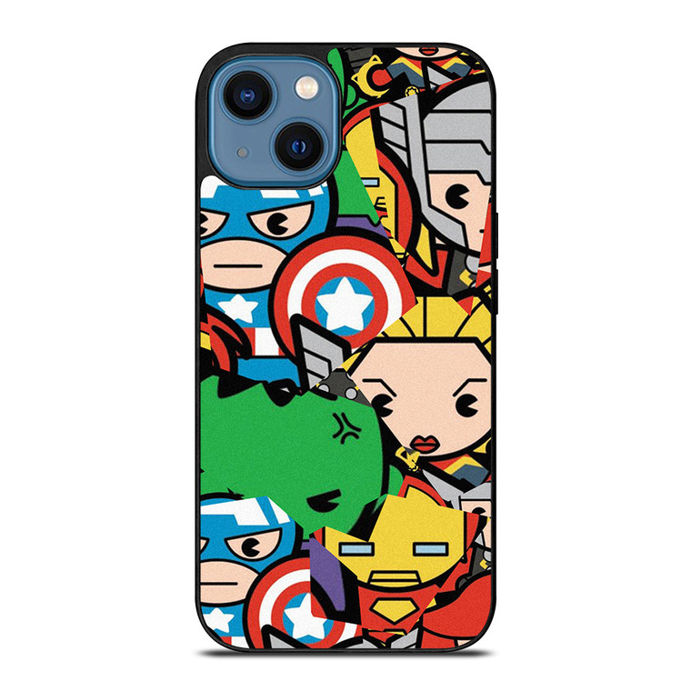 MARVEL COMIC CHARACTERS COLLAGE iPhone 14 Case Cover