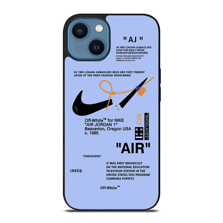 NIKE AIR OFF WHITE TARO iPhone 14 Case Cover