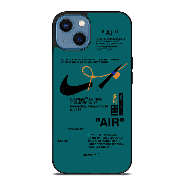 NIKE AIR OFF WHITE TOSCA iPhone 14 Case Cover