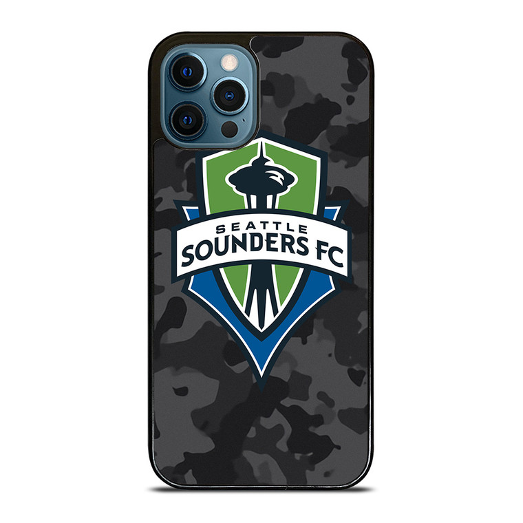 SEATTLE SOUNDERS FC MLS BLACK CAMO iPhone 12 Pro Max Case Cover