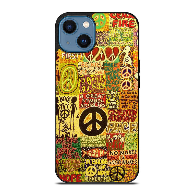PEACE TAPESTRY PATTERN iPhone 14 Case Cover