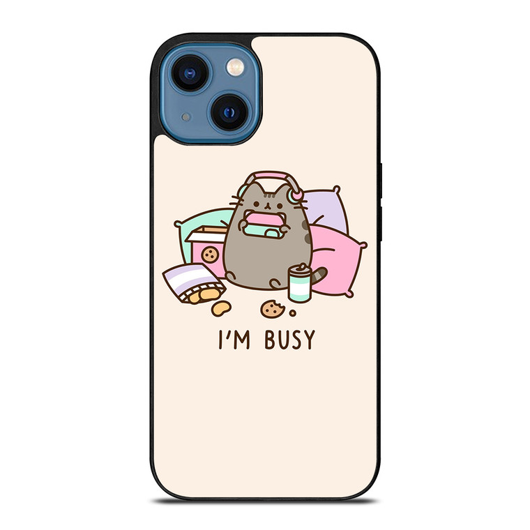 PUSHEEN BUSY CAT iPhone 14 Case Cover PUSHEEN BUSY CAT iPhone 14 Case Cover