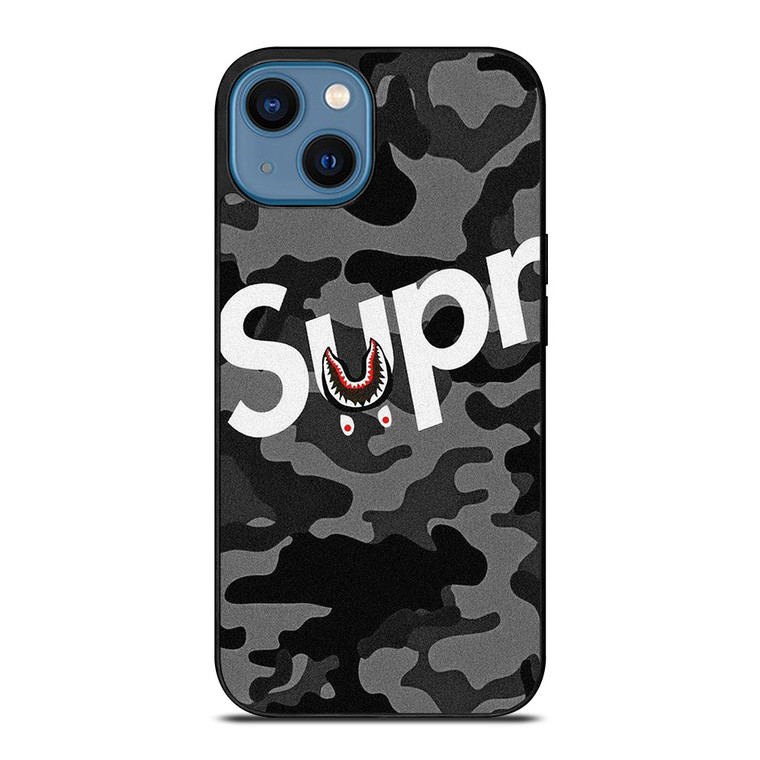 SUPREME BAPE SHARK iPhone 14 Case Cover