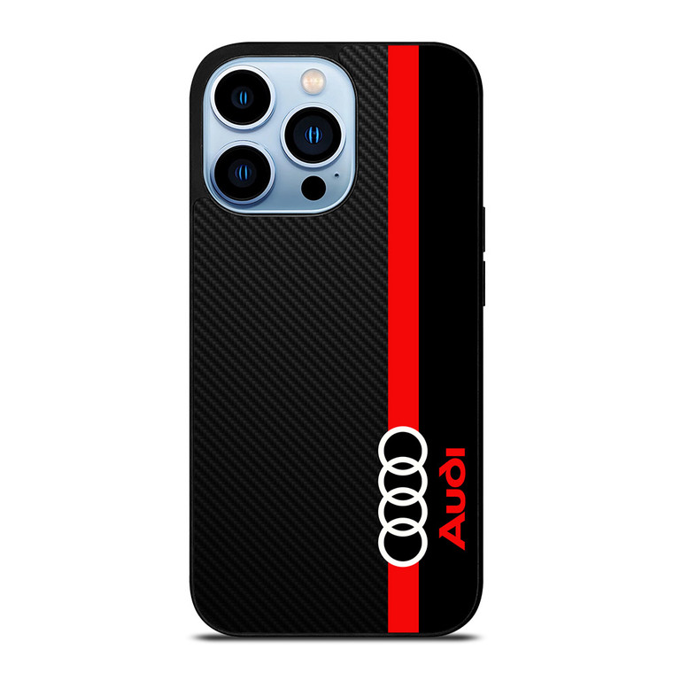 AUDI RED STRIPE LOGO iPhone 13 Pro Max Case Cover