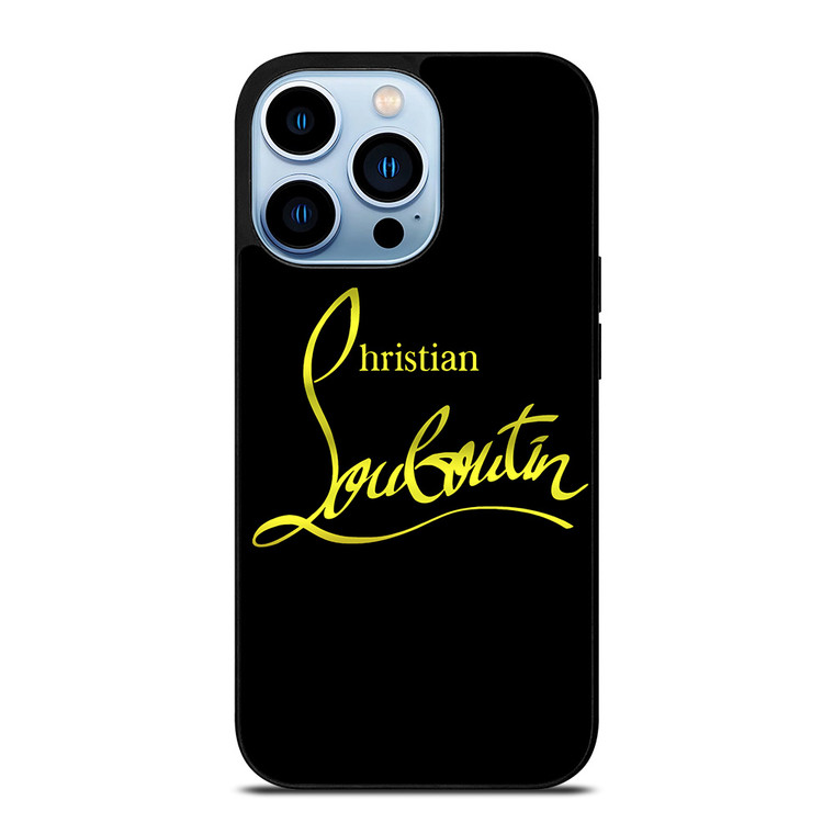 CHRISTIAN LOUBOUTIN GOLD LOGO iPhone 13 Pro Max Case Cover CHRISTIAN LOUBOUTIN GOLD LOGO iPhone 13 Pro Max Case Cover