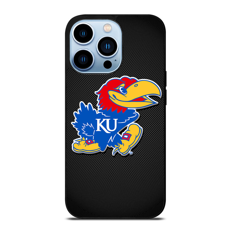 KANSAS JAYHAWKS LOGO CARBON iPhone 13 Pro Max Case Cover