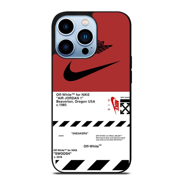 NIKE AIR JORDAN OFF WHITE LOGO iPhone 13 Pro Max Case Cover