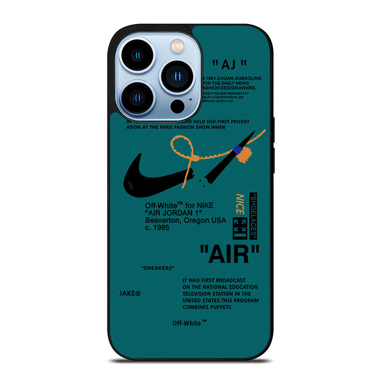 NIKE AIR OFF WHITE TOSCA iPhone 13 Pro Max Case Cover