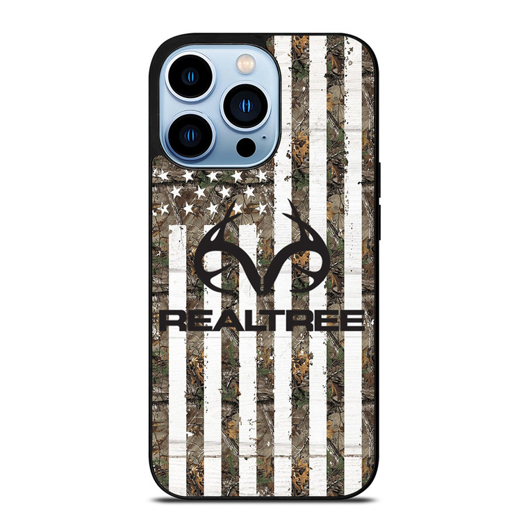 REALTREE AMERICAN FLAG LOGO iPhone 13 Pro Max Case Cover