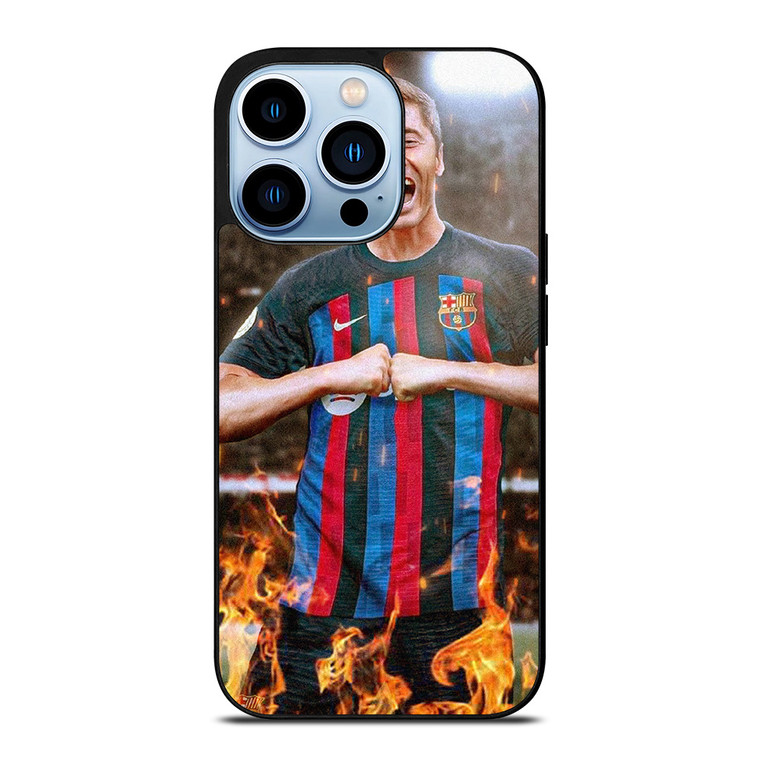 ROBERT LEWANDOWSKI FC BARCELONA iPhone 13 Pro Max Case Cover