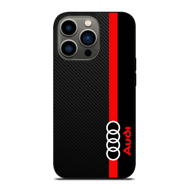 AUDI RED STRIPE LOGO iPhone 13 Pro Case Cover