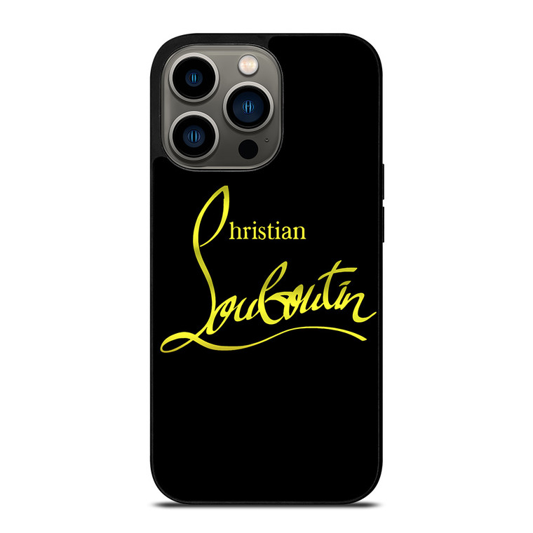 CHRISTIAN LOUBOUTIN GOLD LOGO iPhone 13 Pro Case Cover