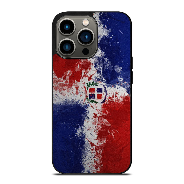 DOMINICAN REPUBLIC FLAG ART iPhone 13 Pro Case Cover