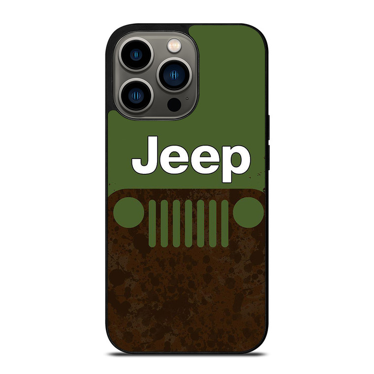 JEEP GREEN RUSTY LOGO iPhone 13 Pro Case Cover