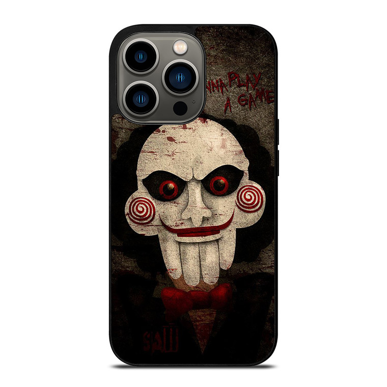 JIGSAW MOVIES I WANNA PLAY A GAME iPhone 13 Pro Case Cover JIGSAW MOVIES I WANNA PLAY A GAME iPhone 13 Pro Case Cover