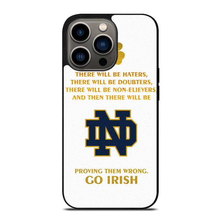 NOTRE DAME FIGHTING IRISH QUOTES iPhone 13 Pro Case Cover NOTRE DAME FIGHTING IRISH QUOTES iPhone 13 Pro Case Cover
