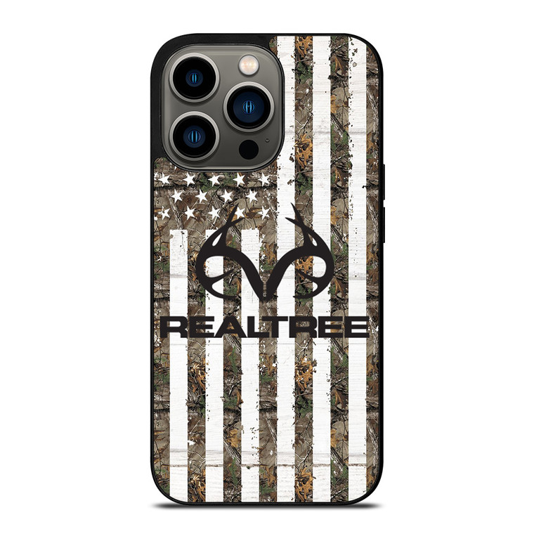 REALTREE AMERICAN FLAG LOGO iPhone 13 Pro Case Cover