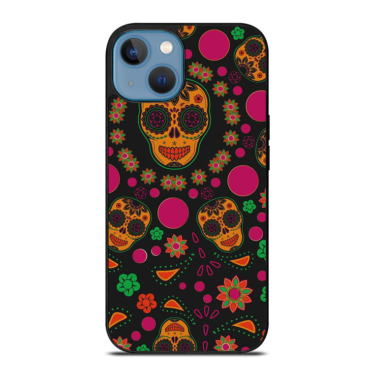 DIA DE LOS MUERTOS PATTERN iPhone 13 Case Cover