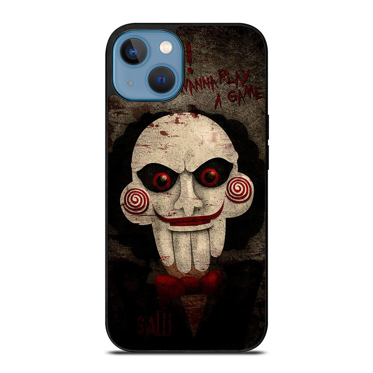 JIGSAW MOVIES I WANNA PLAY A GAME iPhone 13 Case Cover JIGSAW MOVIES I WANNA PLAY A GAME iPhone 13 Case Cover