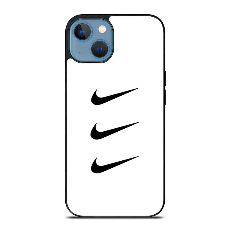 NIKE TRIPPLE SWOOSH WHITE iPhone 13 Case Cover