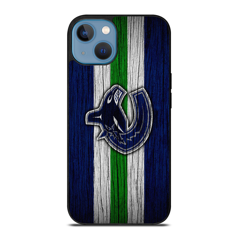 VANCOUVER CANUCKS WOODEN LOGO iPhone 13 Case Cover
