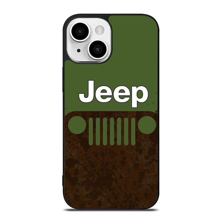 JEEP GREEN RUSTY LOGO iPhone 13 Mini Case Cover