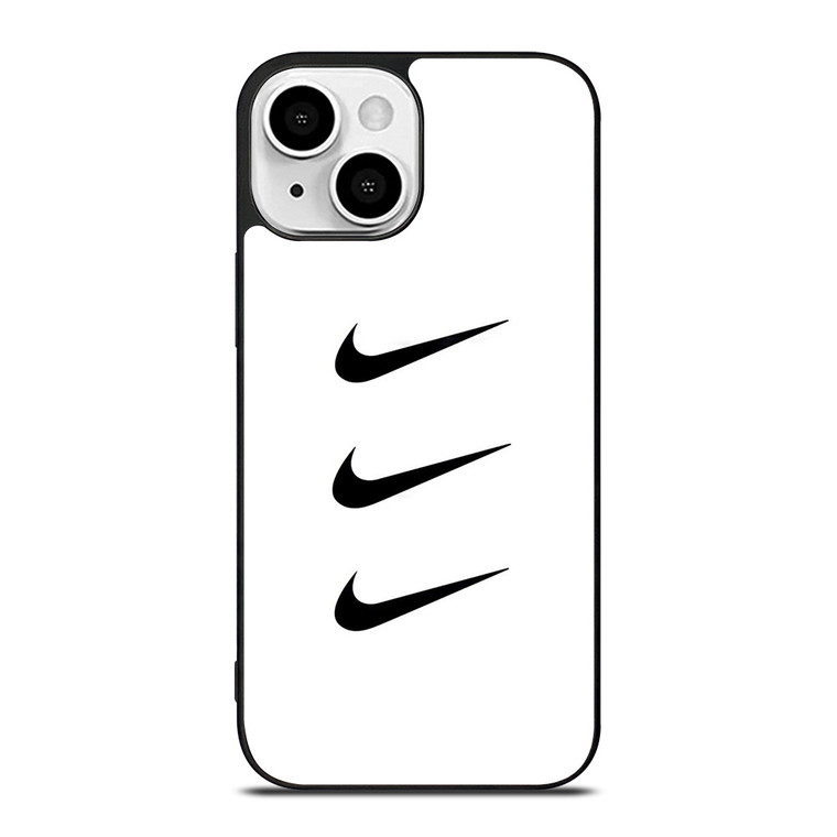 NIKE TRIPPLE SWOOSH WHITE iPhone 13 Mini Case Cover