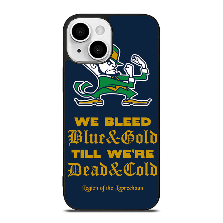 NOTRE DAME BLEED BLUE AND GOLD iPhone 13 Mini Case Cover