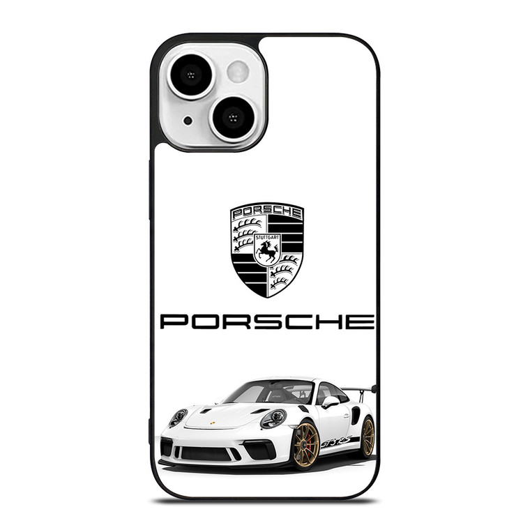 PORSCHE GT3 RS WHITE iPhone 13 Mini Case Cover