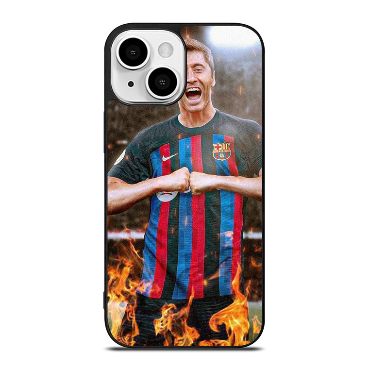 ROBERT LEWANDOWSKI FC BARCELONA iPhone 13 Mini Case Cover