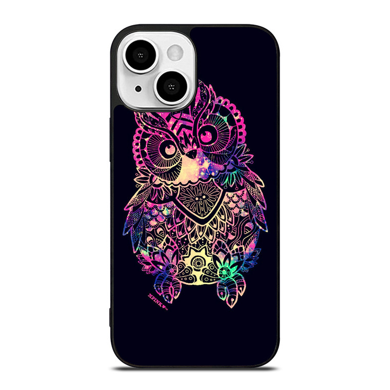 TRIBAL OWL ART iPhone 13 Mini Case Cover