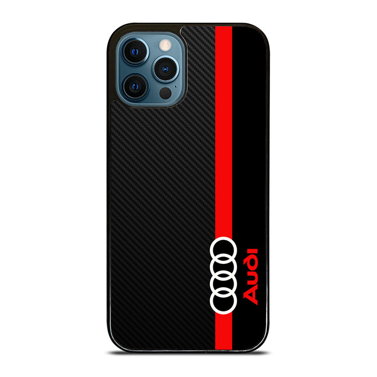 AUDI RED STRIPE LOGO iPhone 12 Pro Max Case Cover