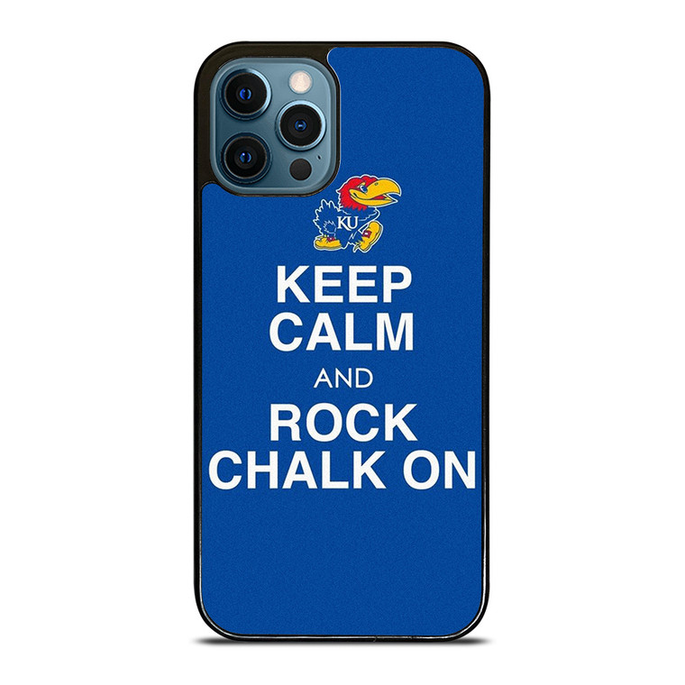 KEEP CALM AND ROCK CHALK KANSAS JAYHAWKS iPhone 12 Pro Max Case Cover