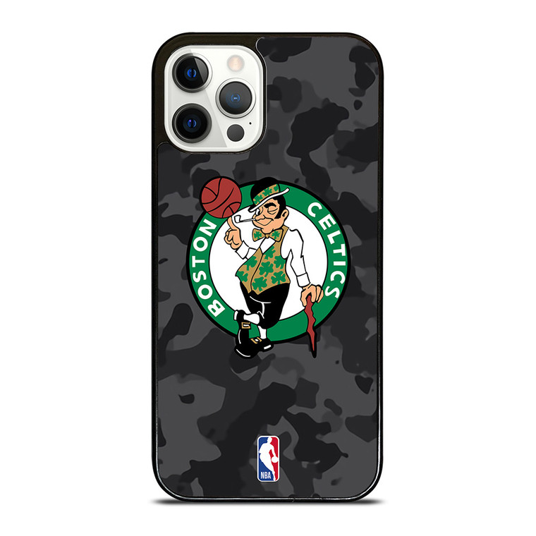 BOSTON CELTICS BLACK CAMO iPhone 12 Pro Case Cover