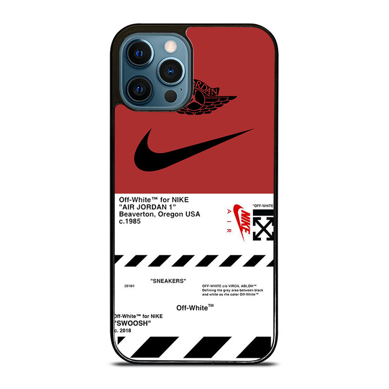 NIKE AIR JORDAN OFF WHITE LOGO iPhone 12 Pro Max Case Cover