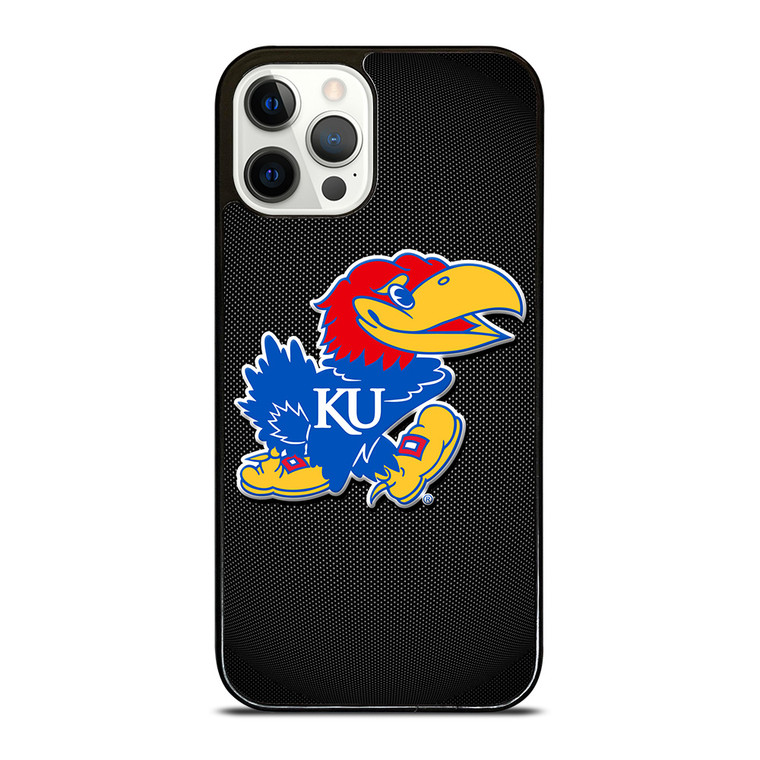 KANSAS JAYHAWKS LOGO CARBON iPhone 12 Pro Case Cover
